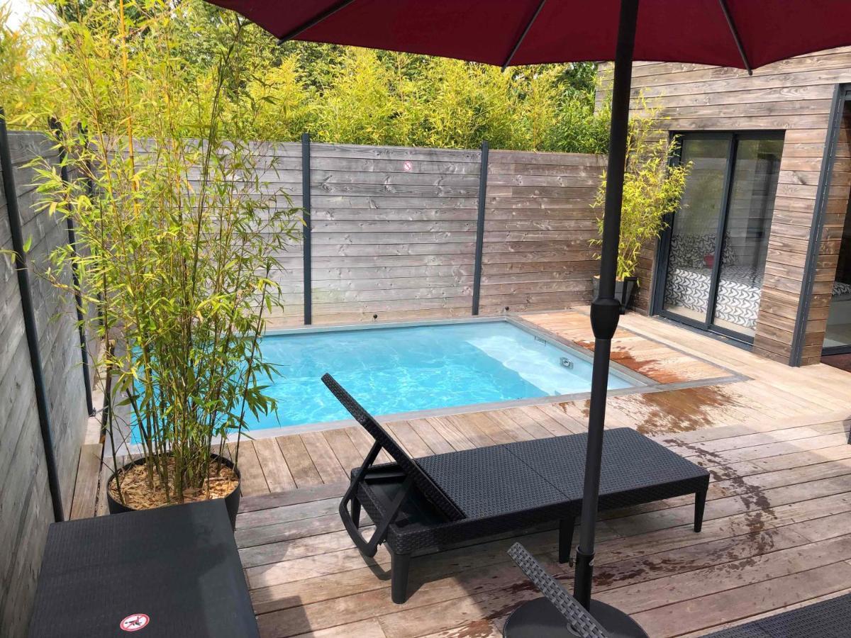 Loft Privatise Avec Spa Xxl Et Piscine Chauffee Bruz Exteriér fotografie